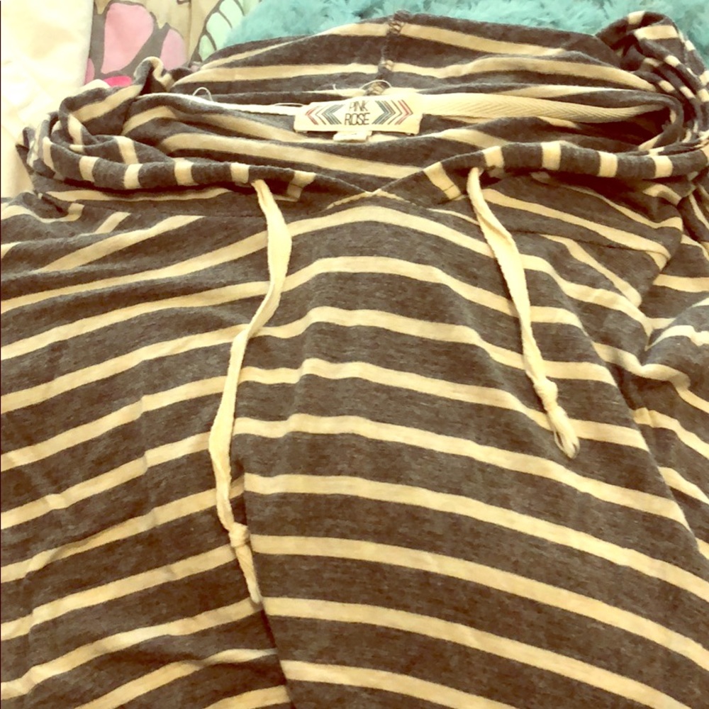 Pink rose pullover top